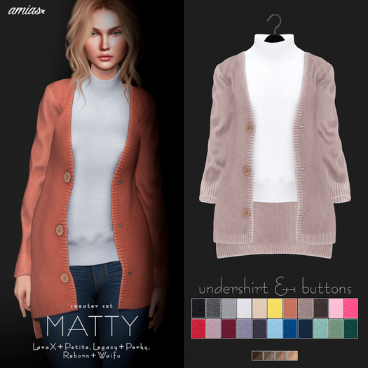 amias - MATTY sweater set taupe