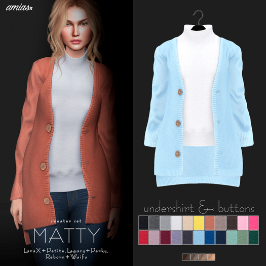 amias - MATTY sweater set sky