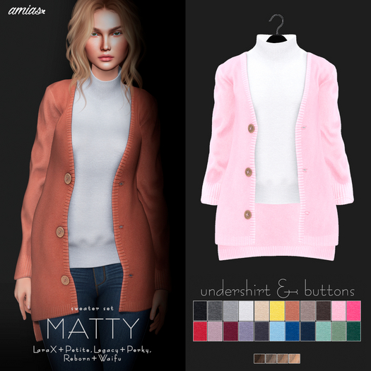 amias - MATTY sweater set rose