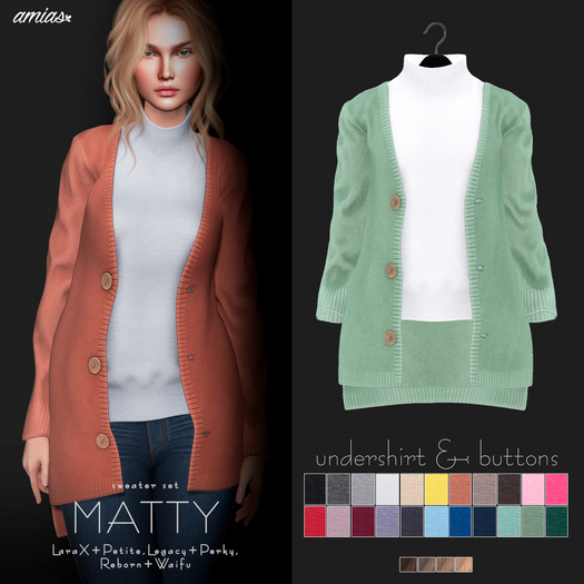 amias - MATTY sweater set moss