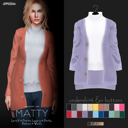 amias - MATTY sweater set lavender