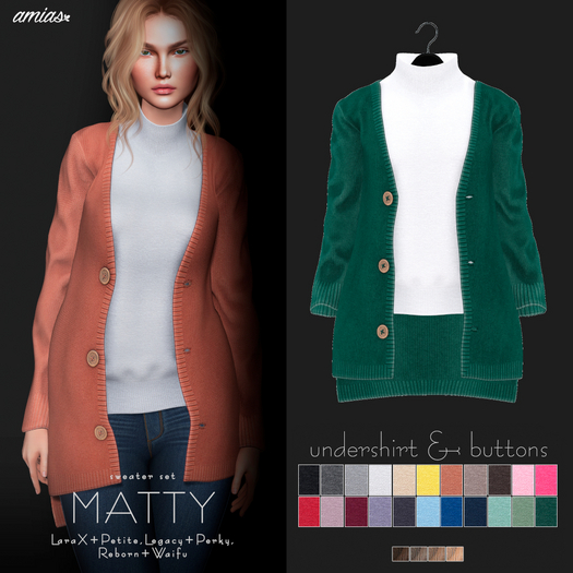 amias - MATTY sweater set emerald