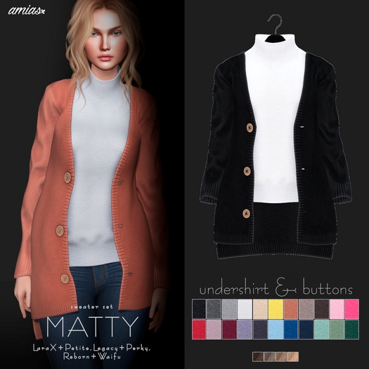 amias - MATTY sweater set black