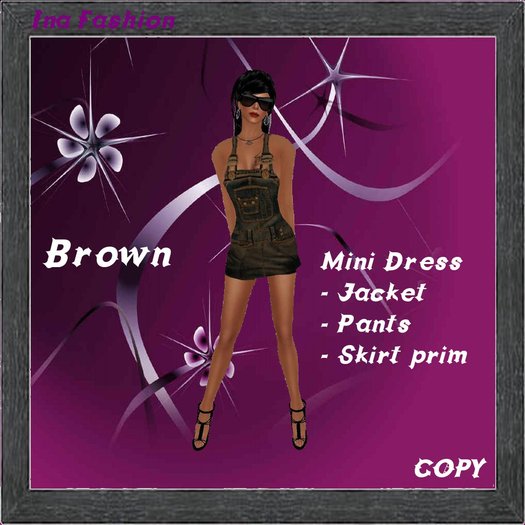 *NB* Ina Fashion - Mini Dress Brown