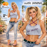 COMPLETE OUTFIT JANINA - MAITREYA LUCY BODY - free heels