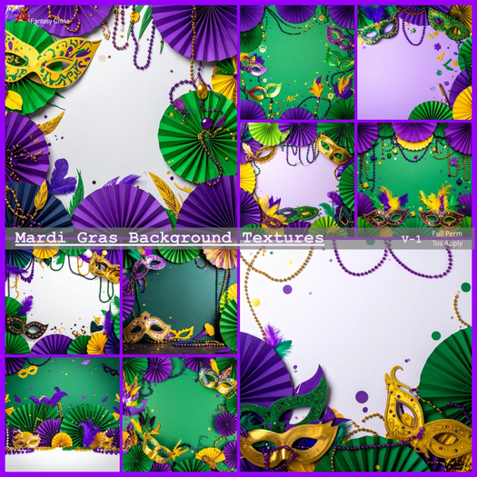 Mardi Gras Background Textures