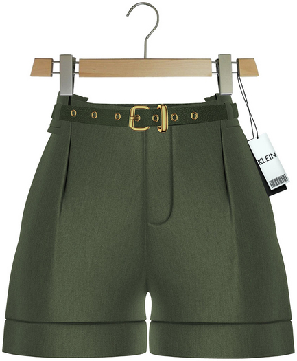 KLEIN''Cathy''Shorts-Moss