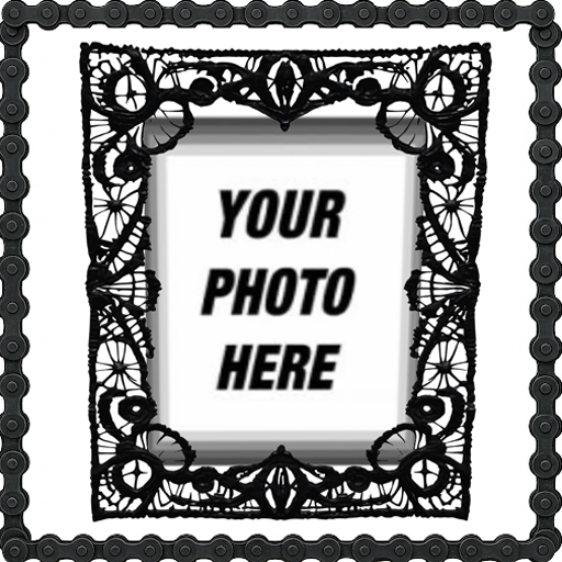 Black Lace Photo Frame