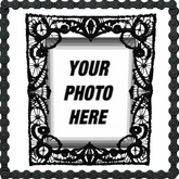Black Lace Photo Frame