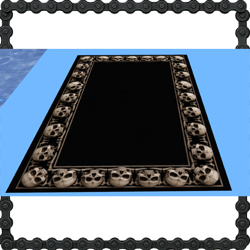 Biker Rug Skull Border