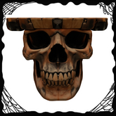 Skull Big Wood Round Table