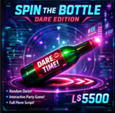 Spin the Bottle – Dare Edition | Interactive Party Game | Fun Couple & Group Dares | Full Perm LSL Script