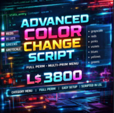 Advanced Multi-Prim Color Change Menu Script | Full Perm | Category-Based Color System | Second Life LSL