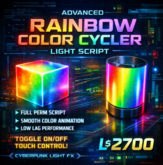 Advanced Rainbow Color Cycler Light Script – Smooth HSV Color Animation | Full Perm LSL Script for Second Life