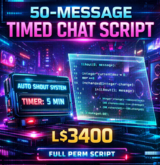 50-Message Timed Club Chat Script for Second Life | Full Perm Auto Shout System (5-Minute Timer)