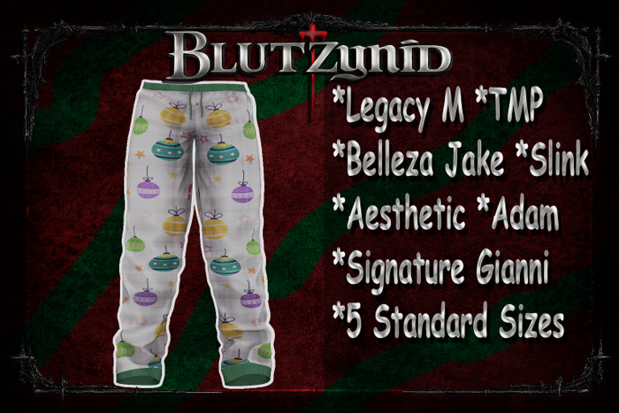 White Ornament Pjs M