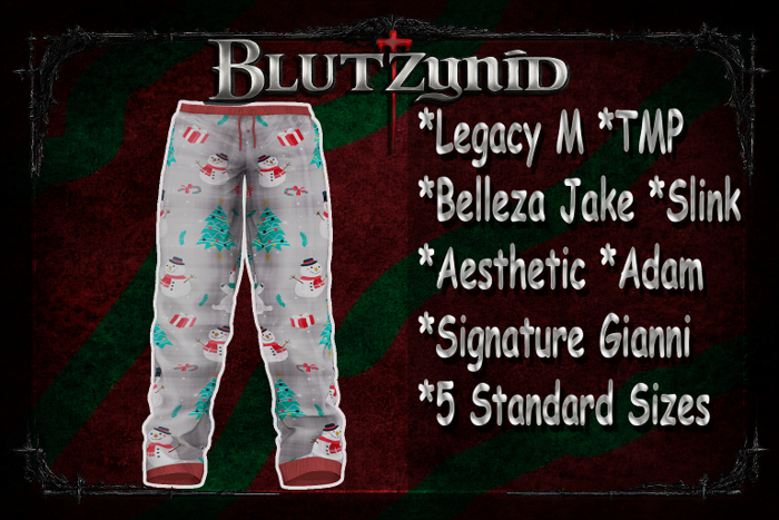 White Snowman Pjs M