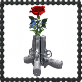 3 Guns Glass Vase 1 Red Rose 1
