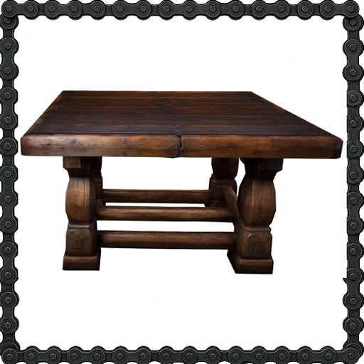 Old Heavy Wood Side Table