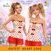 DRESS HEART LOVE - REBIRTH - free undies included
