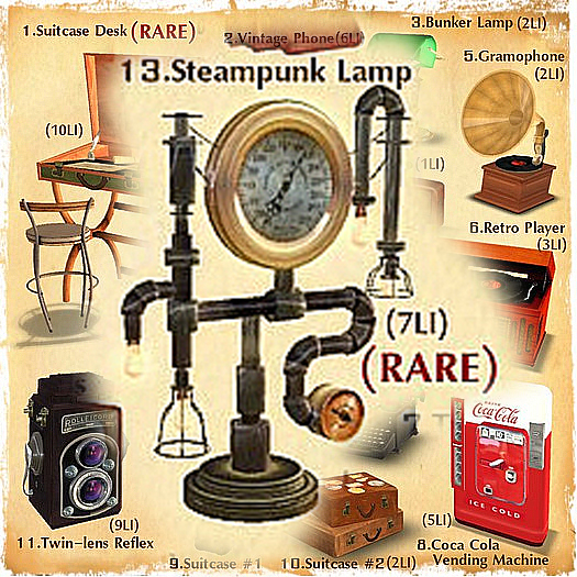 13 **JPK Vintage Collection-Steampunk Lamp- (RARE)