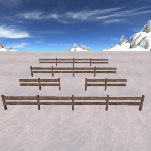 Fence Pieces - 4 Variants - Full Perms