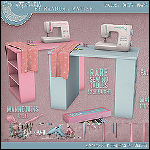 .random.Matter. - Art Studio - Sewing Table [Pink] - RARE
