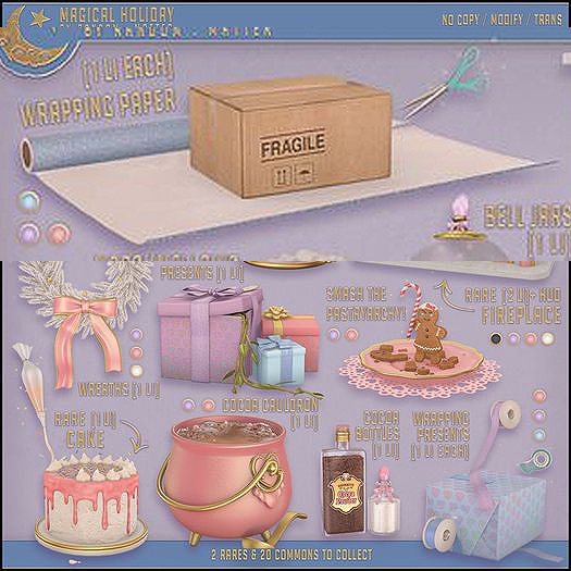 .random.Matter. - Magical Holidays - Wrapping Paper [Blue]