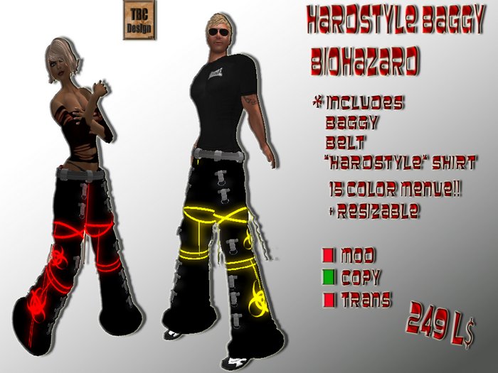 .:TBC Design:. Hardstyle Baggy Biohazard (CC) - Unisex
