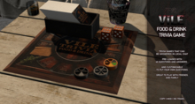 [Vile] - Food & Drink Trivia Game  Box (Add Me)