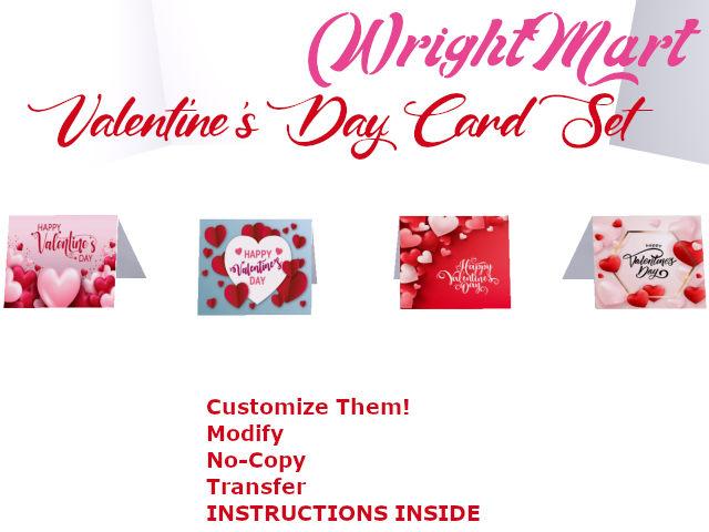 [W] Valentine Card Set (Custom Message)