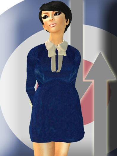 60's Mod Velvet Dolly Dress by MSD