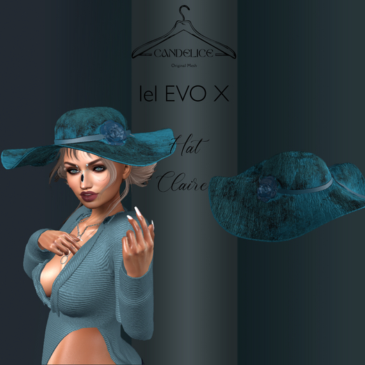 Add me - Lelutka - Claire Hat Blue