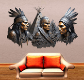 Wall Deco Sticker Mural Amerindien 0ind5