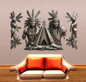 Wall Deco Sticker Mural Amerindien 0ind1