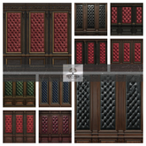 TB - VICTORIAN TUFTED  LEATHER WALL PANELS  FP 1