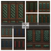 TB - VICTORIAN TUFTED  LEATHER WALL PANELS  FP 2