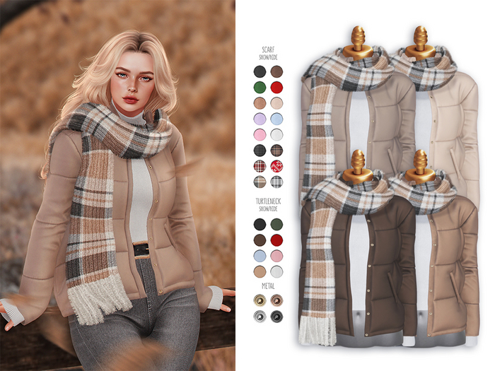 -Sorumin- Puffer Jacket -Brown Pack-