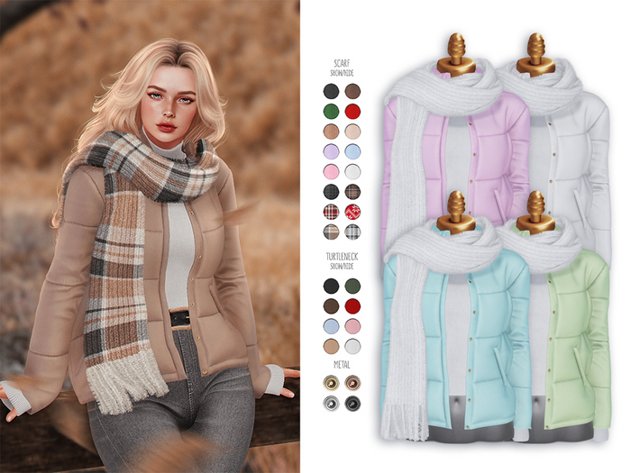 -Sorumin- Puffer Jacket -Pastel Pack 2-