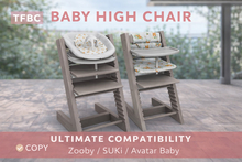 TFBC – Baby High Chair – Single Ultimate – Zooby / SUKi / Avatar Baby – Grey