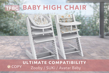 TFBC – Baby High Chair – Single Ultimate – Zooby / SUKi / Avatar Baby – White