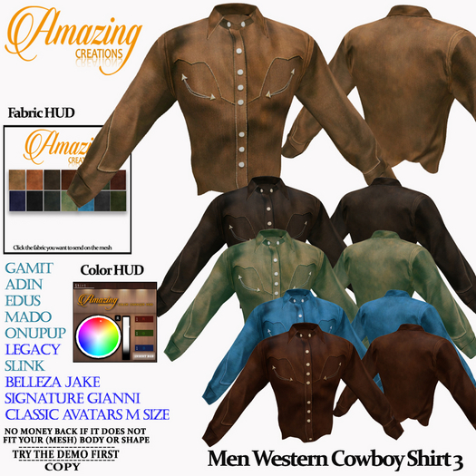 Western Cowboy - AmAzInG C  Men Western Cowboy Shirt 3