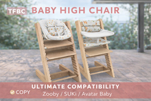 TFBC – Baby High Chair – Single Ultimate – Zooby / SUKi / Avatar Baby – Light Wood