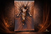 Emergence Painting – Dramatic Bronze Emerging Figure Wall Art