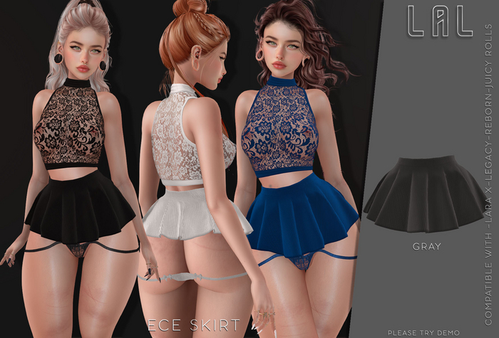 -LAL-Ece Skirt  [GRAY]