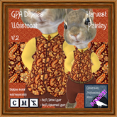 GPA Dinkies Waistcoat BOM - Harvest Paisley Print v.2