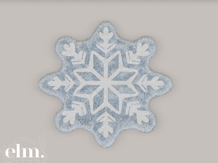Elm. Holly Jolly Bathmats//Snowflake