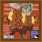 GPA Dinkies Waistcoat Outfit BOM - Harvest Paisley Print v.2