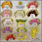 *LODE* Head Accessory - Mimosa Big Crown [pink wine], Floral head dress, hair flowers tiara