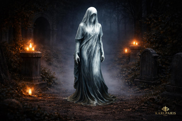Veil of Shadows Statue – Phantom Shadow Guardian Sculpture Decor